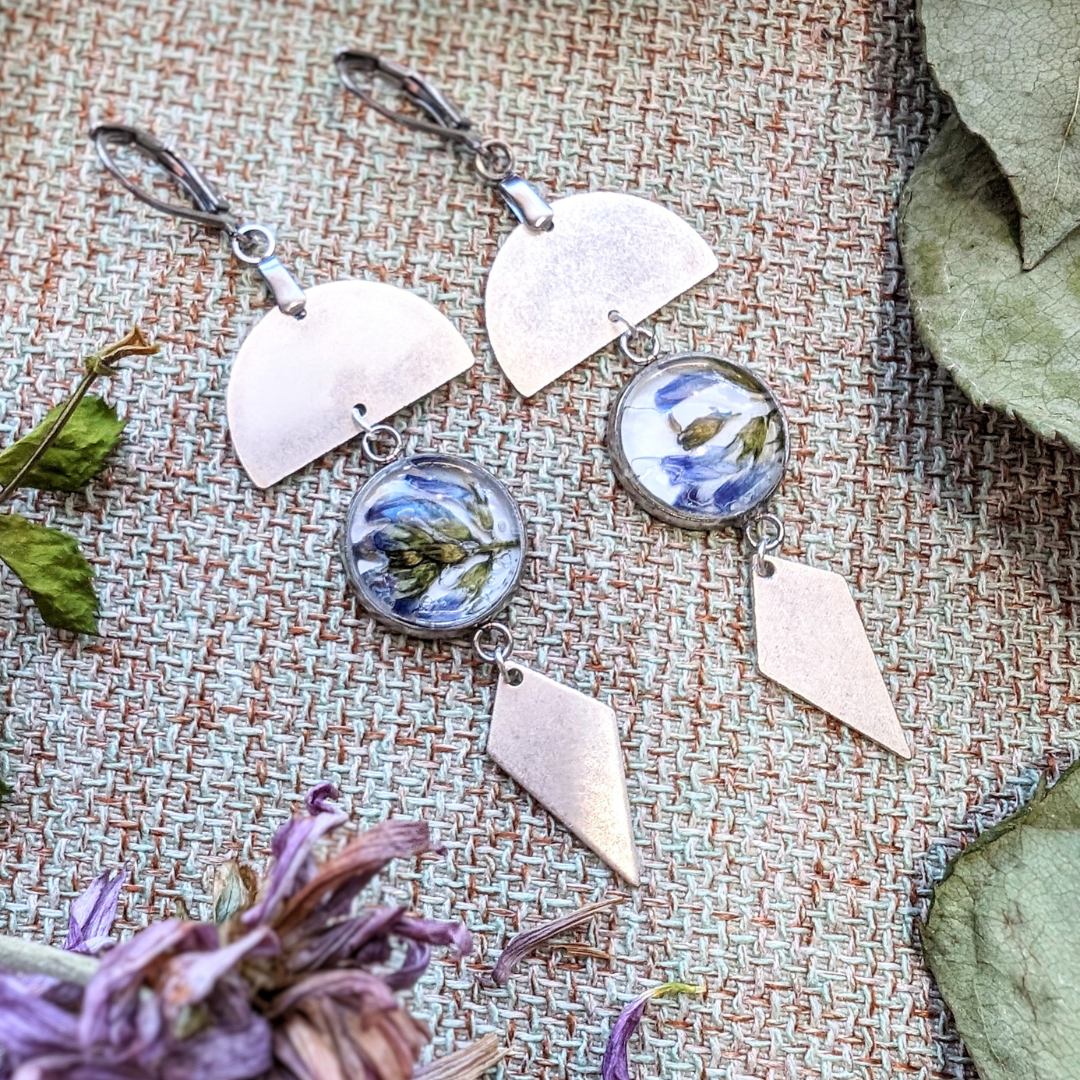 Colorado Wildflower Stainless Steel Dangle Earrings - Artisan Made