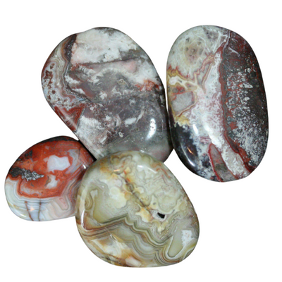 Crazy Lace Agate Stone Tumbled 1" *Sold Individually*