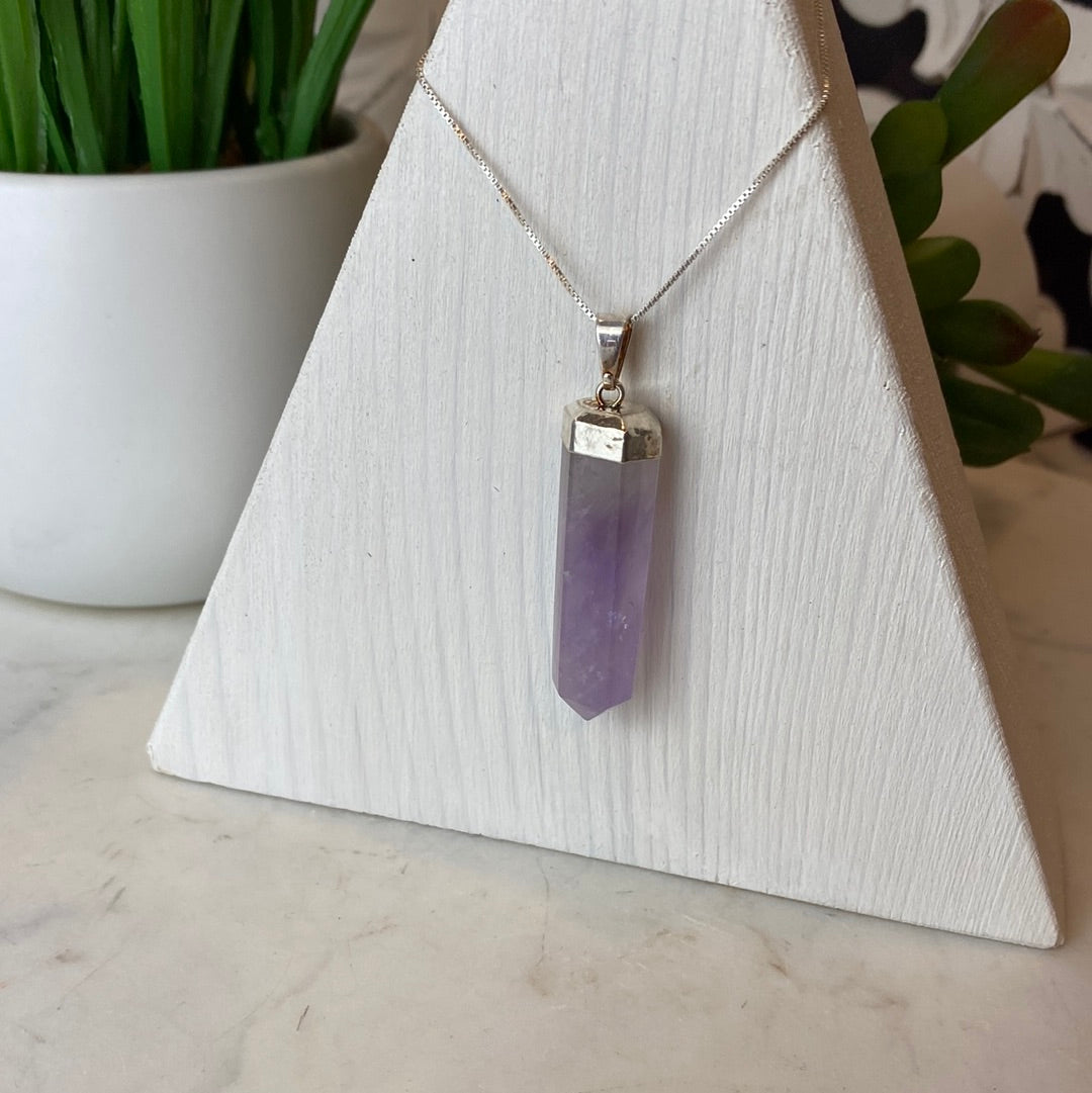 Crystal Point Bezel Pendent 1-2.5"