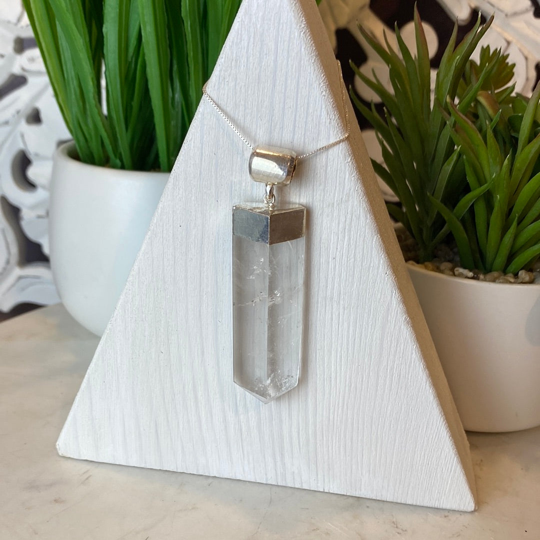 Crystal Point Bezel Pendent 1-2.5"