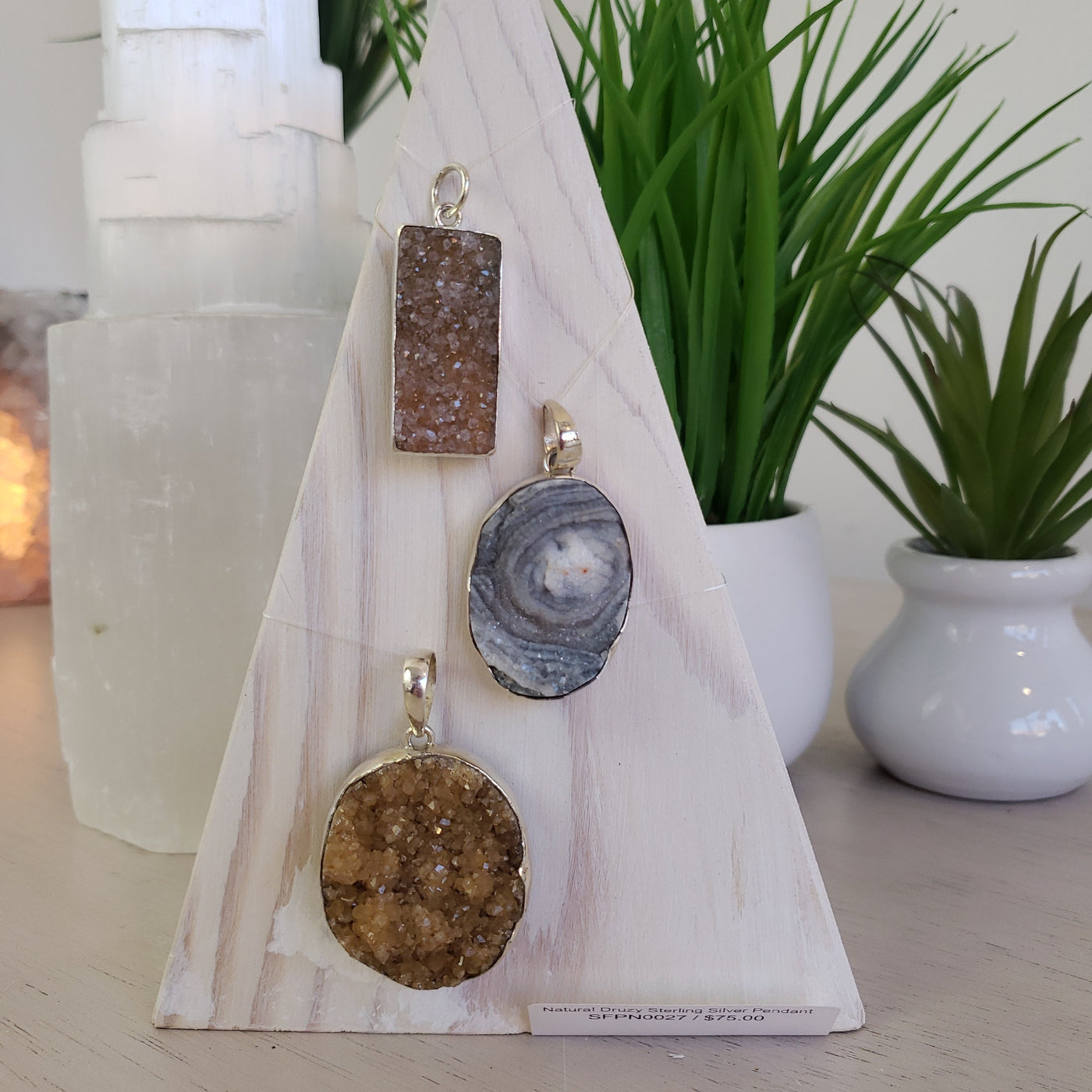 Druzy sterling silver Pendant
