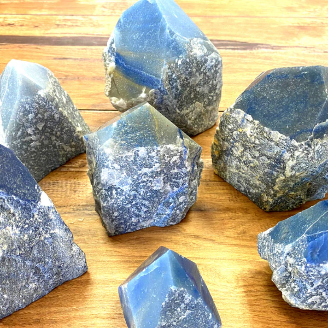 Dumortierite (Blue Quartz) Polished Tips 1-3.9"