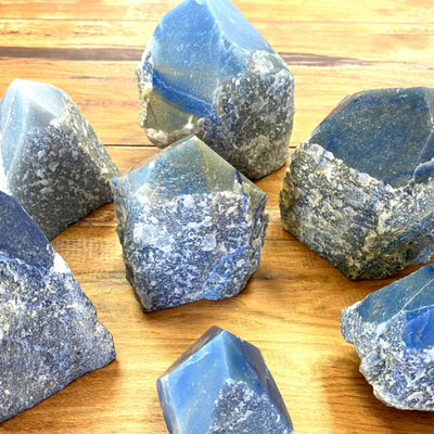 Dumortierite (Blue Quartz) Polished Tips 1-3.9"