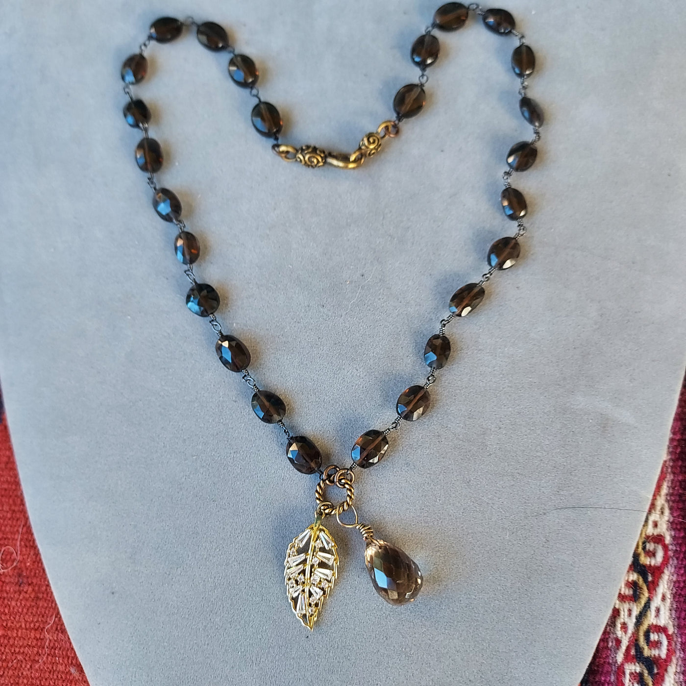 "Earth Connection" Smoky Topaz Charm Necklace - Artisan Made