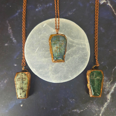 Electroformed Coffin Necklace- Artisan Made