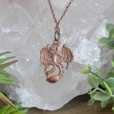 Electroformed Copper Animal Gemstone Necklaces Variants- Artisan Made