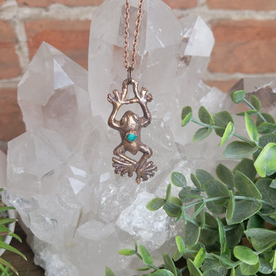 Electroformed Copper Animal Gemstone Necklaces Variants- Artisan Made