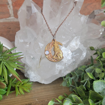Electroformed Copper Animal Gemstone Necklaces Variants- Artisan Made