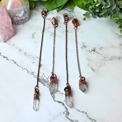 Electroformed Copper Gemstone Pendulum - Artisan Made