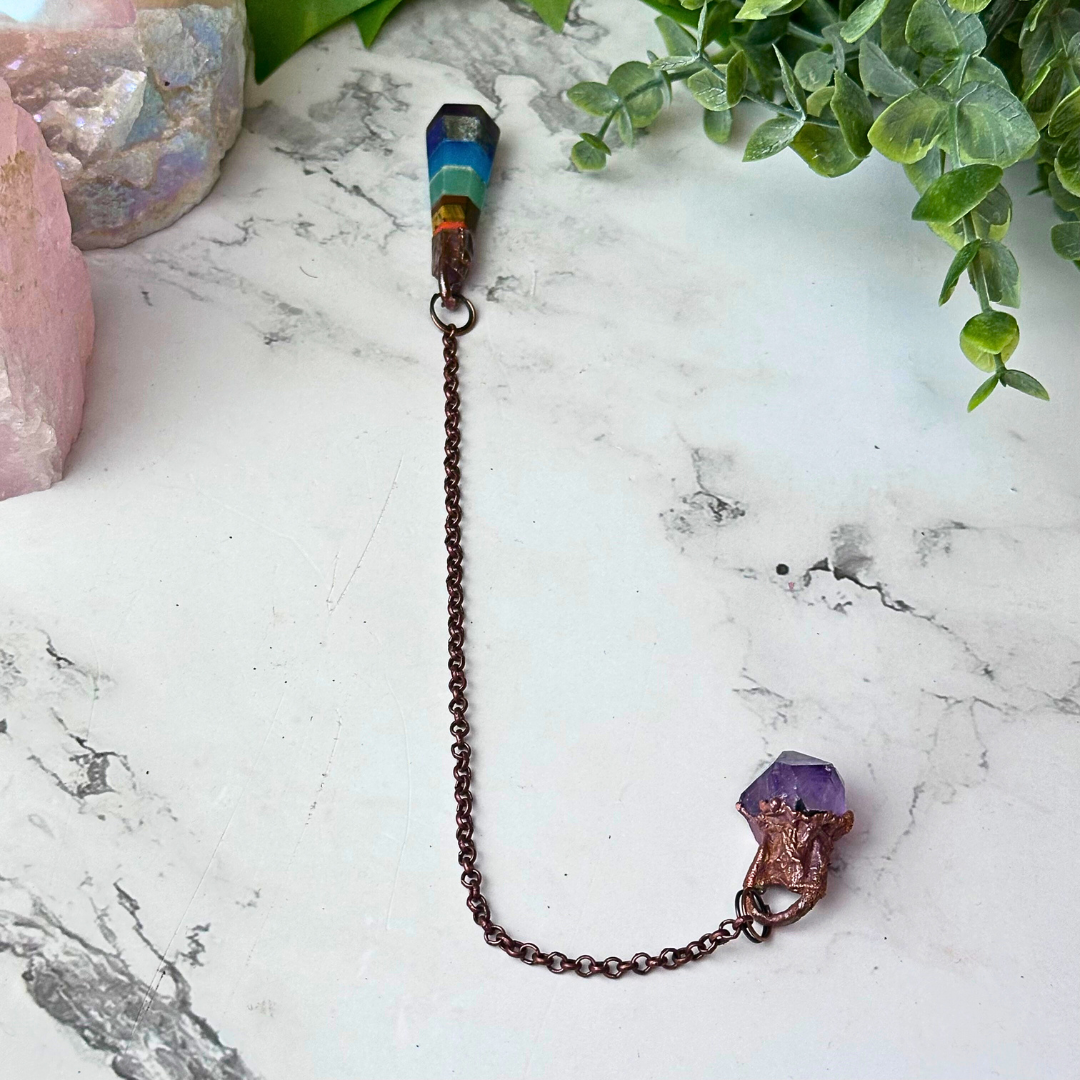 Electroformed Copper Gemstone Pendulum - Artisan Made