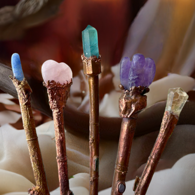 Electroformed Copper Gemstone Wand - Artisan Made