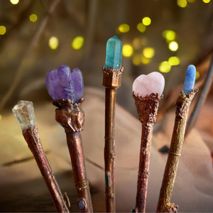 Electroformed Copper Gemstone Wand - Artisan Made