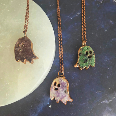 Electroformed Ghost Necklace- Artisan Made