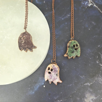 Electroformed Ghost Necklace- Artisan Made