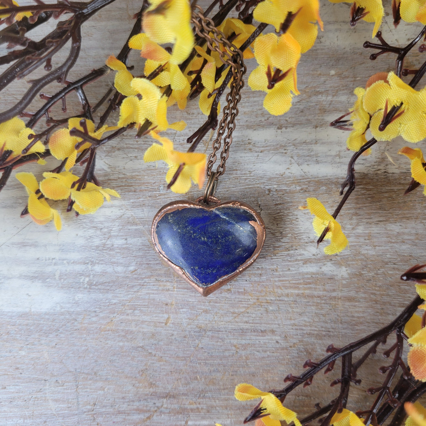 Electroformed Heart Necklace 1"-1.5" - Artisan Made