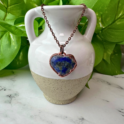Electroformed Large Heart Necklace 1"-1.5" - Artisan Made