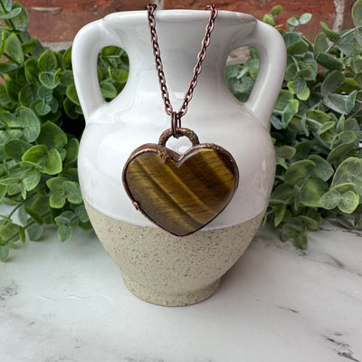 Electroformed Large Heart Necklace 1"-1.5" - Artisan Made