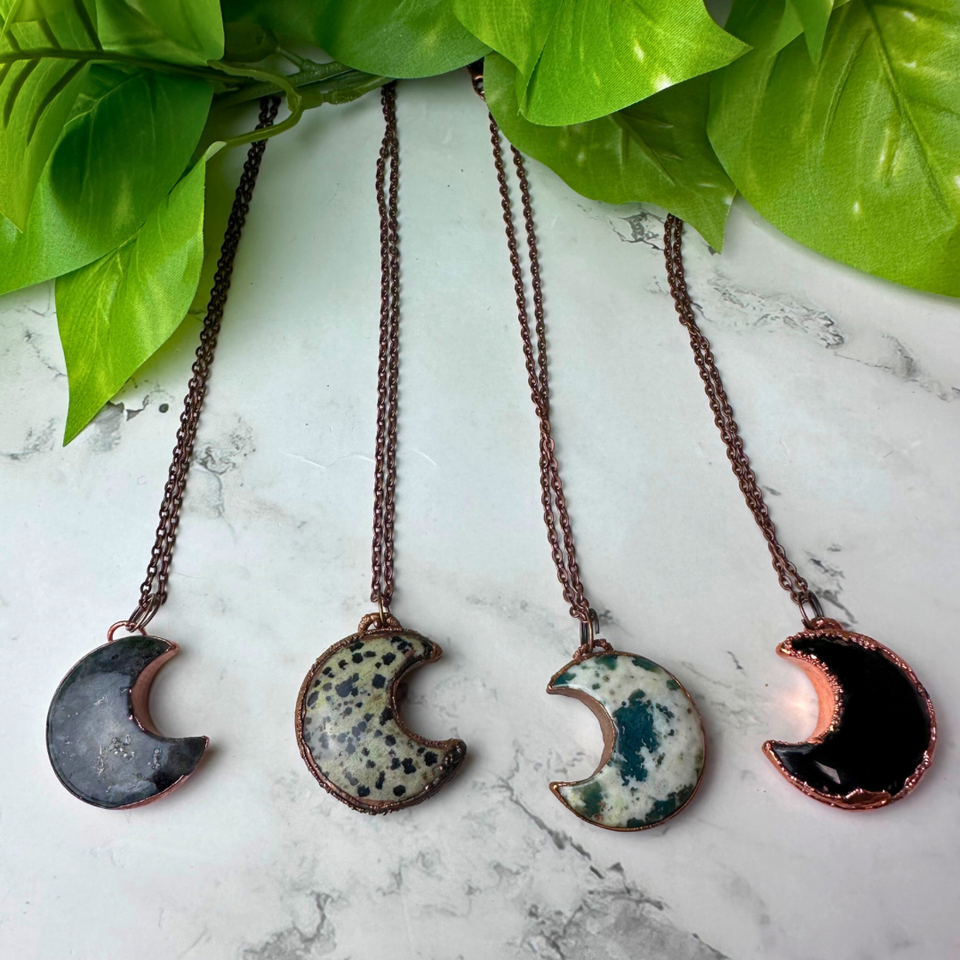 Electroformed Moon Necklace (Sold Individually)- Artisan Made