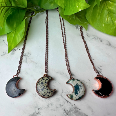 Electroformed Moon Necklace (Sold Individually)- Artisan Made