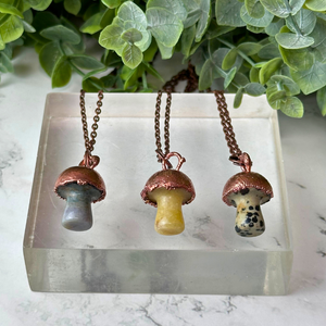Electroformed Mushroom Necklace - Artisan Made