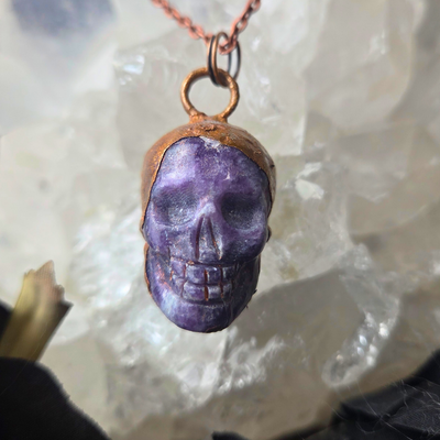 Electroformed Skull Necklace - Artisan Made