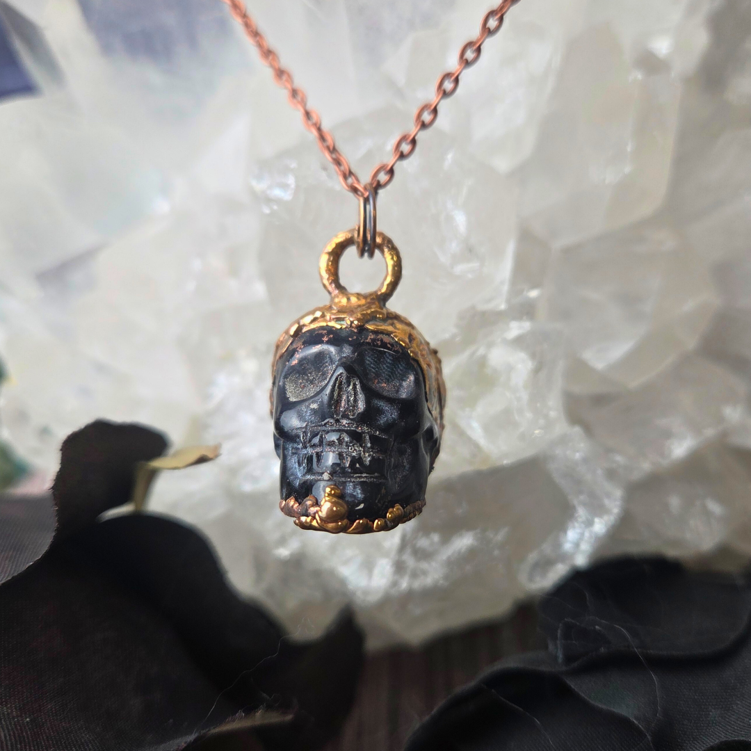 Electroformed Skull Necklace - Artisan Made