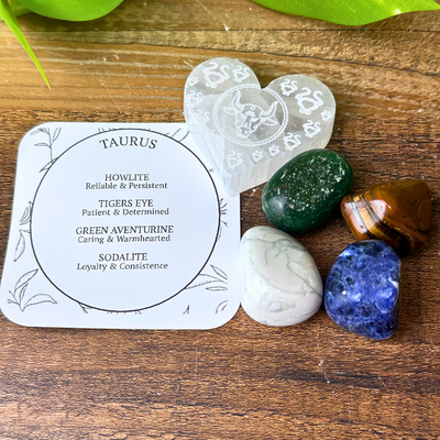 Etched Selenite & Crystal Zodiac Kits - Artisan Made