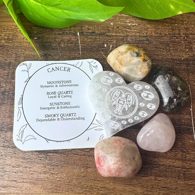 Etched Selenite & Crystal Zodiac Kits - Artisan Made