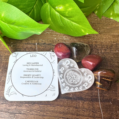 Etched Selenite & Crystal Zodiac Kits - Artisan Made