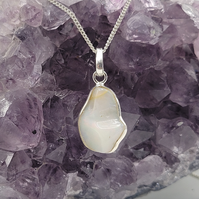 Ethiopian Opal sterling silver Pendant