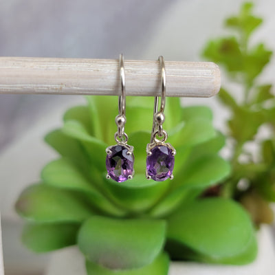 Faceted Gemstone sterling silver Earrings-Assorted Stones