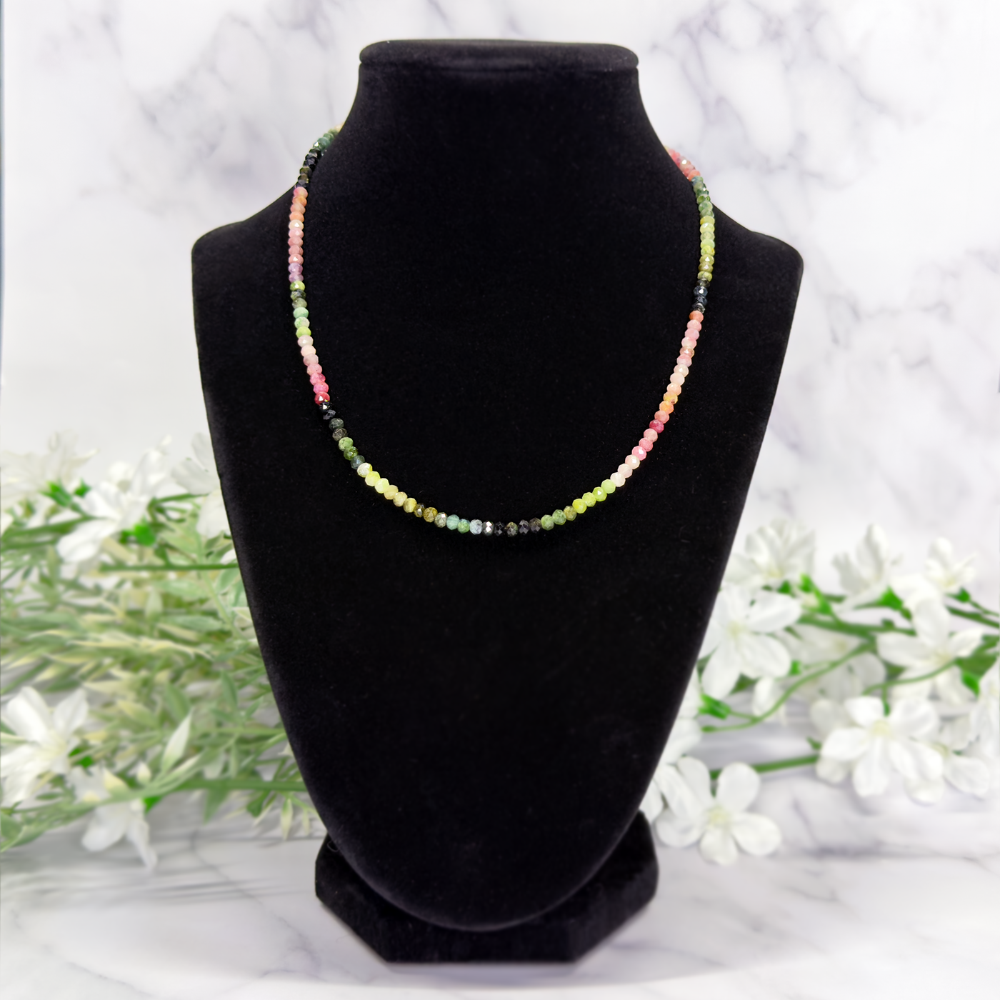 Faceted Multi-Color Tourmaline Necklace - Artisan Made