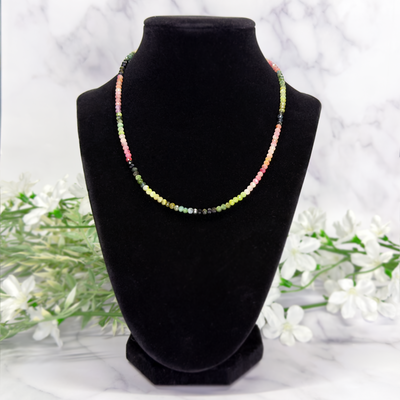 Faceted Multi-Color Tourmaline Necklace - Artisan Made