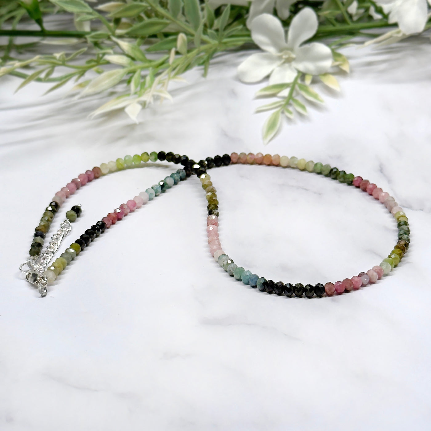 Faceted Multi-Color Tourmaline Necklace - Artisan Made