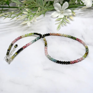 Faceted Multi-Color Tourmaline Necklace - Artisan Made