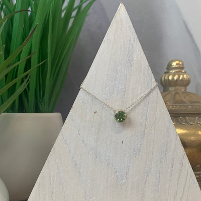 Faceted sterling silver Slider Necklace (10mm)