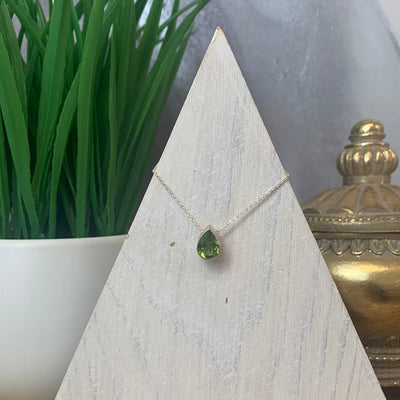 Faceted sterling silver Slider Necklace (10mm)