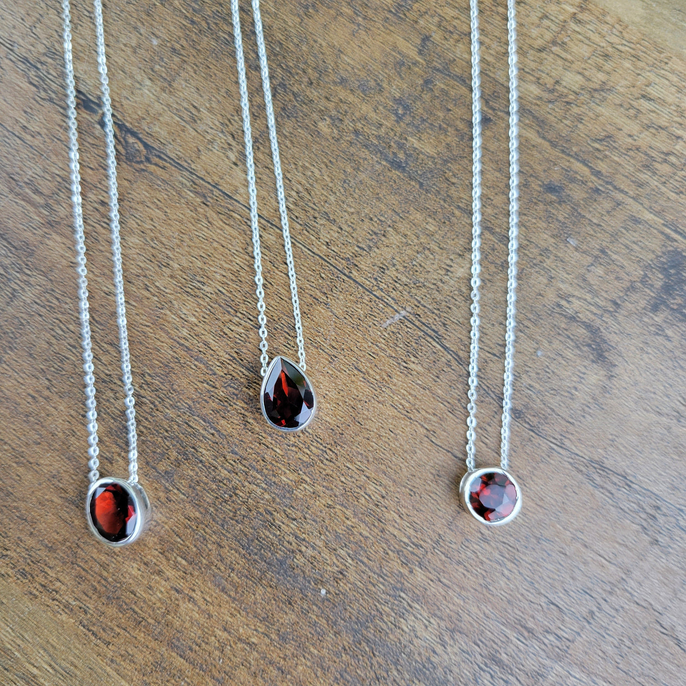 Faceted sterling silver Slider Necklace (10mm)