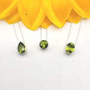 Faceted sterling silver Slider Necklace (10mm)