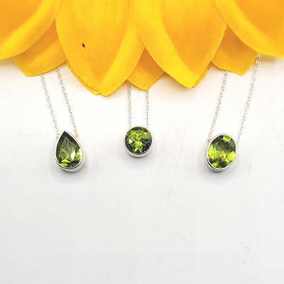 Faceted Sterling Silver Slider Necklace (10mm)