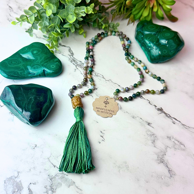 Fancy Jasper Mala - Artisan Made