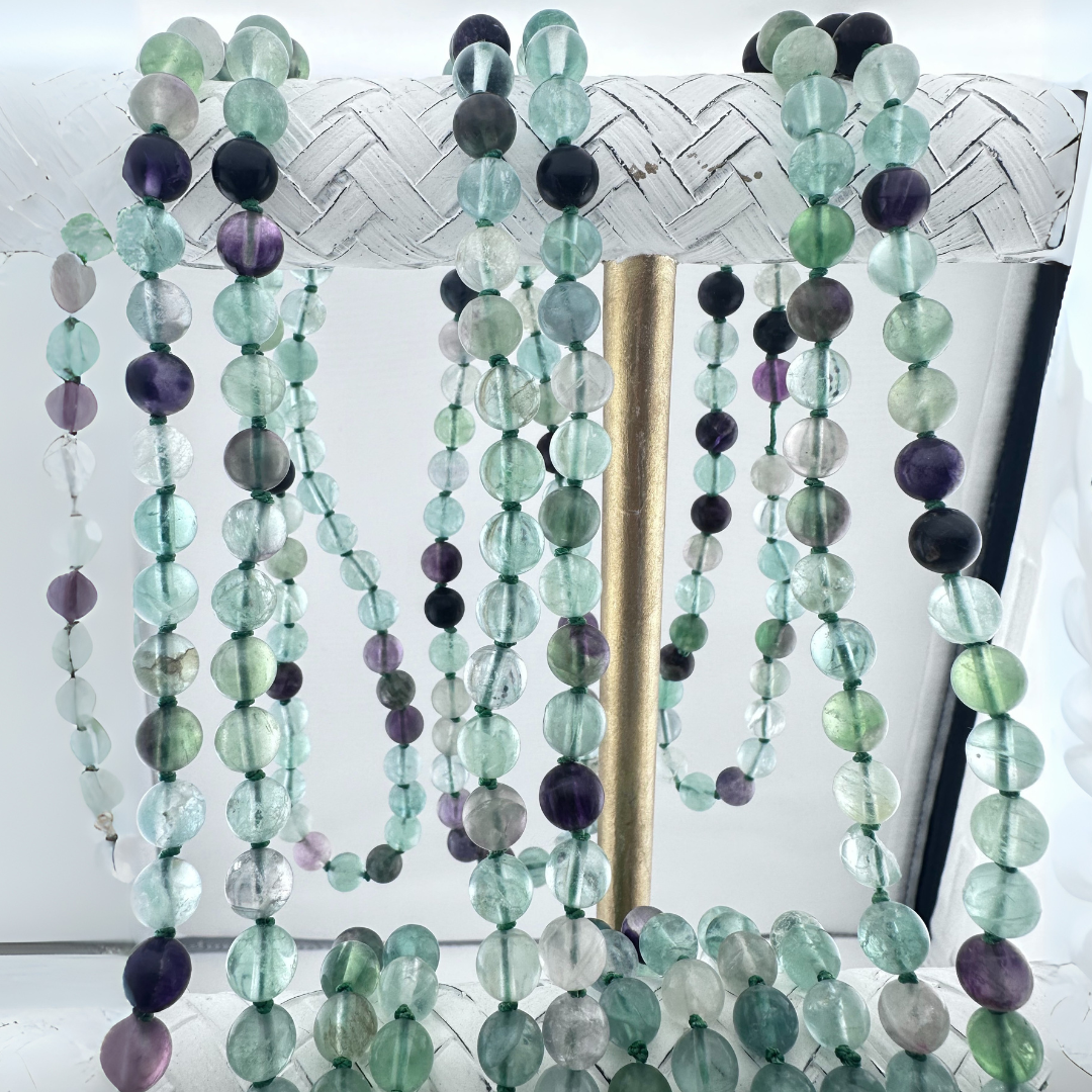 Fluorite Prayer Bead Mala - Artisan Made