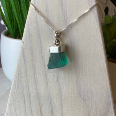 Fluorite sterling silver Cap Pendant-Diana Maria Mine (20mm)