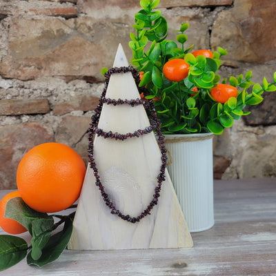 Garnet Endless Chip Bead Necklace