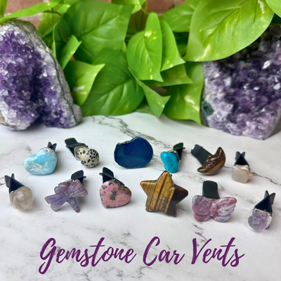 Gemstone Car Vent Clips - Artisan Made