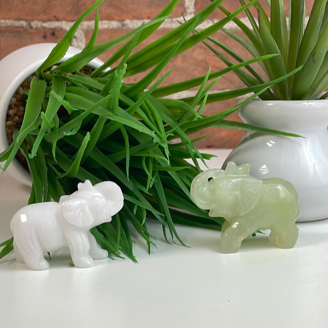 Gemstone Carved Animal Figurines (Alligator, Dolphin, Elephant, Frog, Rabbit, Turtle)