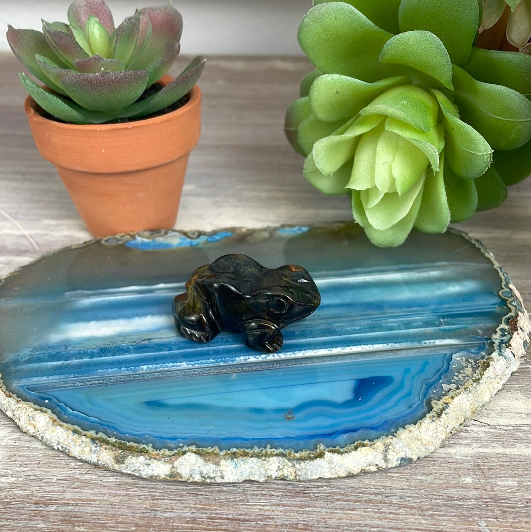 Gemstone Carved Animal Figurines (Alligator, Dolphin, Elephant, Frog, Rabbit, Turtle)