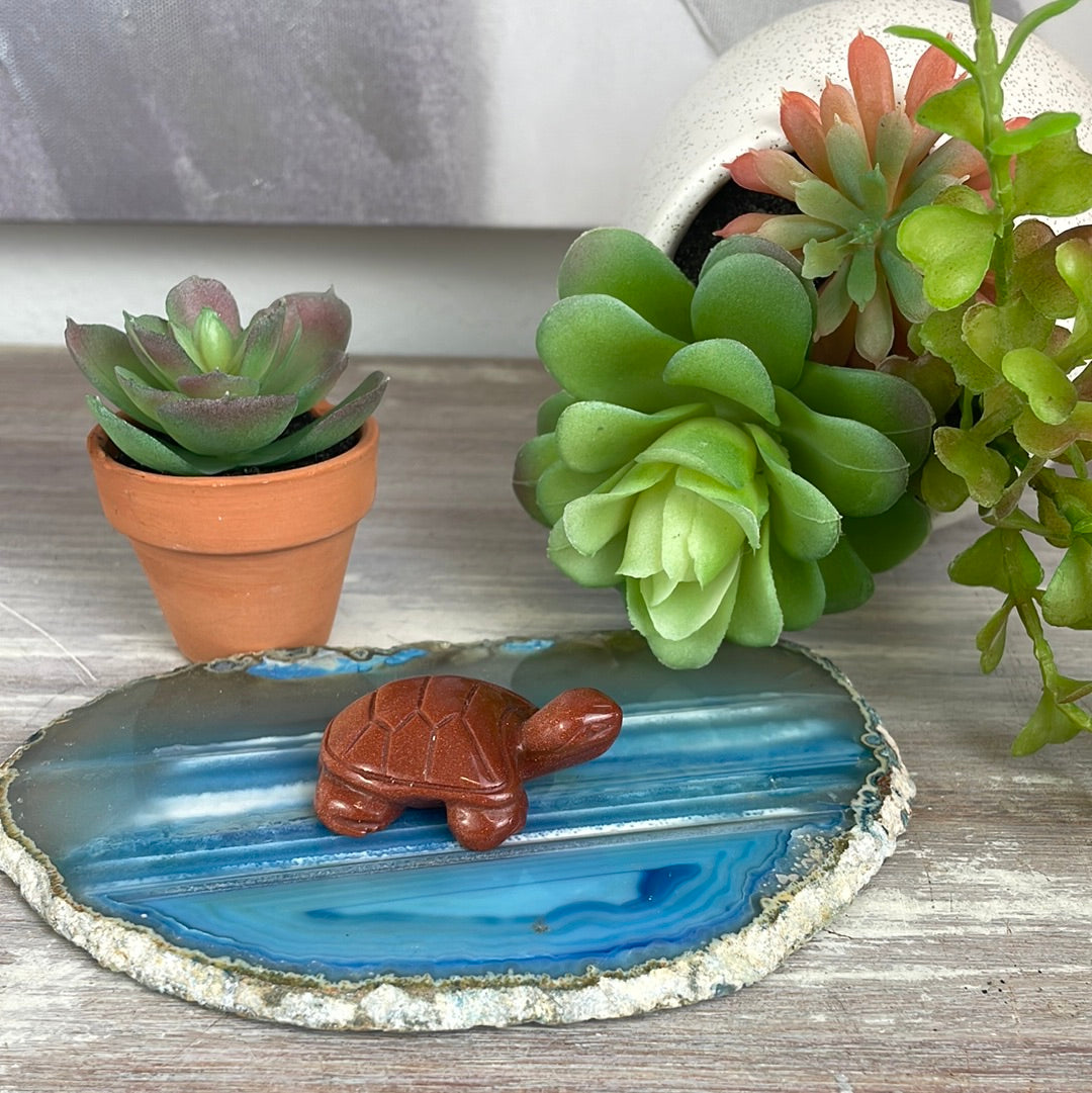 Gemstone Carved Animal Figurines (Alligator, Dolphin, Elephant, Frog, Rabbit, Turtle)