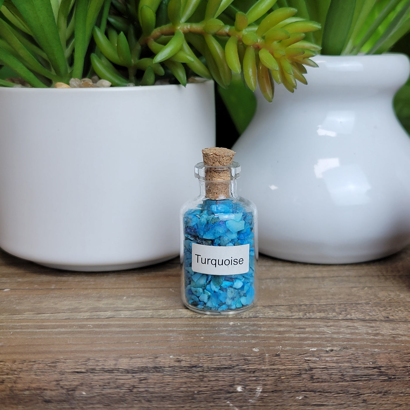 Gemstone Chip Bottles - Various Stones (Amethyst, Aventurine, Turquoise)