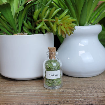 Gemstone Chip Bottles - Various Stones (Amethyst, Aventurine, Turquoise)